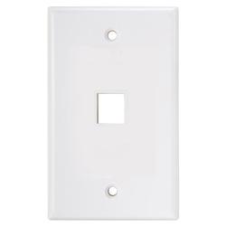 SCP Wire & Cable 201-WH White Keystone Style Standard Wallplate