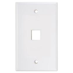 SCP Wire & Cable 201-WH White Keystone Style Standard Wallplate
