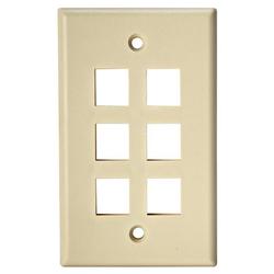 SCP Wire & Cable 206-AL Almond Keystone Style Standard Wallplate