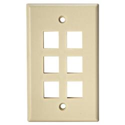 SCP Wire & Cable 206-AL Almond Keystone Style Standard Wallplate