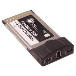 SIIG INC SIIG 3-port Firewire 800 DV KIT Cardbus Adapter - 2 x 9-pin IEEE 1394b - FireWire 800, 1 x 6-pin IEEE 1394a - FireWire 400