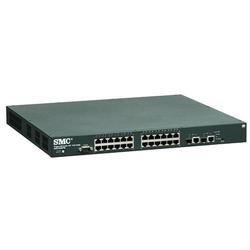 SMC TigerStack III Stackable Managed Switch - 24 x 10/100Base-TX, 2 x 10/100/1000Base-T