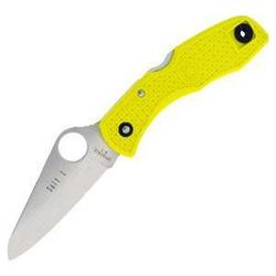 Spyderco Salt 1, Yellow Frn Handle, Plain