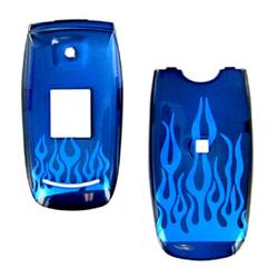 Wireless Emporium, Inc. Samsung A640 Blue Flame Snap-On Protector Case