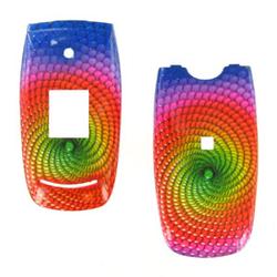 Wireless Emporium, Inc. Samsung A640 Rainbow Swirl Snap-On Protector Case