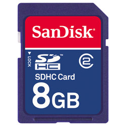 SanDisk 8GB SDHC Secure Digital High Capacity Card