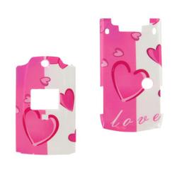 Wireless Emporium, Inc. Sanyo 6600/Katana Pink Hearts Snap-On Protector Case Faceplate