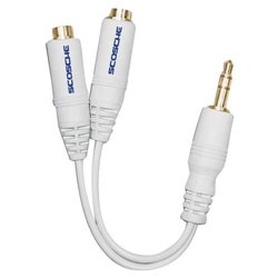 SoundKase Scosche iPod Headphone Splitter Cable - 1 x Mini-phone - 2 x Mini-phone