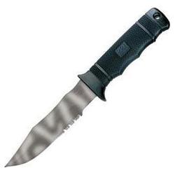 Sog Seal Pup, Zytel Handle, Tiger Stripe Blade, Comboedge