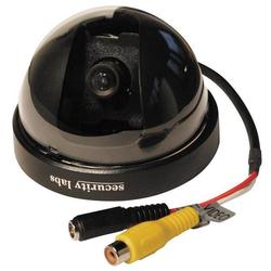 Security Labs SLC-1041 Mini Dome Camera - Black & White - CCD - Cable