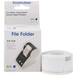 SEIKO (SMART LABEL PRINTERS) Seiko Filing Labels - 3.43 Width x 0.56 Length - 130/RollBox - White