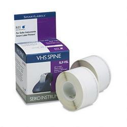 SEIKO (SMART LABEL PRINTERS) Seiko VHS Spine Label - 5.81 Width x 0.75 Length - 75/RollBox - White