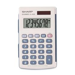 SHARP ELECTRONICS Sharp 8 Digit Handheld Calculator - 8 Character(s) - LCD - Solar, Battery Powered