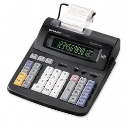 SHARP ELECTRONICS Sharp EL1192BL 12 Digit LCD Printing Calculator - 12 Character(s) - LCD - Power Adapter Powered - Black