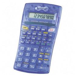 SHARP ELECTRONICS Sharp EL501WBBL Ergonomic Scientific Calculator - 131 Functions - 1 Line(s) - 10 Character(s) - LCD - Battery Powered - 5.75 x 9.62 x 1