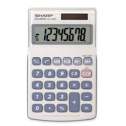 SHARP ELECTRONICS Sharp Pocket Calculator - 8 Character(s) - LCD - Solar, Battery Powered