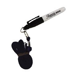 Sanford Sharpie Mini Permanent Marker with Lanyard Cap Clip, Quick-Dry Ink, Nontoxic, Black (SAN35049)