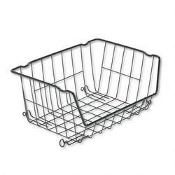 RubberMaid Shelf Savers™ Stackable Small Wire Basket, 11-3/4w x 8d x 5-1/2h, Black (RUB29876)