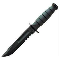 Ka-Bar Short Ka-bar Black, Kydex Sheath, 5.25 In., Comboedge