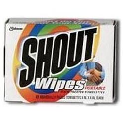 Shout Wipes, Portable Stain Treater Towelettes, 12 ea