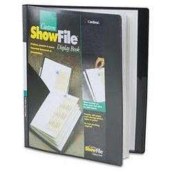 Cardinal Brands Inc. ShowFile™ Display Book with Custom Cover Pocket, 12 Sleeves, Black (CRD50132)