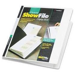 Cardinal Brands Inc. ShowFile™ Display Book with Custom Cover Pocket, 12 Sleeves, White (CRD50138)
