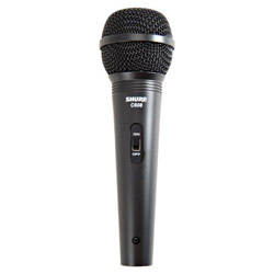 Shure C608WD Unidirectional Handheld Karaoke Microphone - 50Hz to 12kHz - Cable - Black