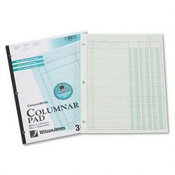 Wilson Jones/Acco Brands Inc. Side-Punched Columnar Pad, 11 x 8-1/2, Three 8-Unit Columns, Both Sides Alike (WLJG7203A)