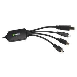 SIMA Sima SUO-100 USB Multi Cable - 1 x Type A USB - 1 x Type B USB, 1 x Mini Type B USB, 1 x Mini Type B USB - 4.92ft