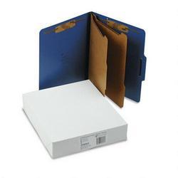 S And J Paper/Gussco Manufacturing Six-Section Classification Folios with Fasteners, Letter, Pacific Blue, 10/Box (SJPS56003)