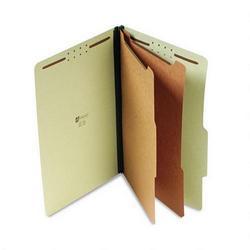 Universal Office Products Six-Section Pressboard Classification Folder, Legal Size, Green (UNV10281)