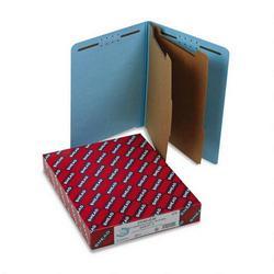 Smead Manufacturing Co. Six-Section Pressboard End Tab Classification Folders, Letter, Blue, 10/Box (SMD26781)