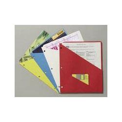 Universal Office Products Slash-Cut Pockets, 3-Hole Punched, Letter Size, Red, 10/Pack (UNV61683)