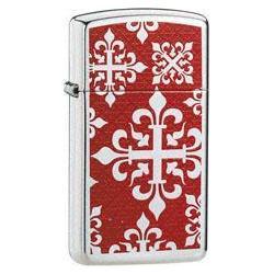 Zippo Slim High Polish Chrome, Slim Floral