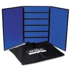 Apollo/Acco Brands Inc. SlotWall 3-Panel Tabletop Display System with PVC Frame, Blue Fabric (APOSB93206)