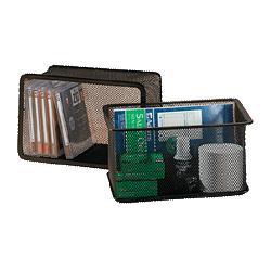 Eldon Office Products Small Bin, Mesh, Accommodates 4 x6 Index Cards, Black (ELD21981)