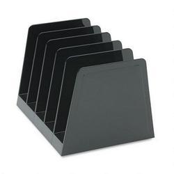 Universal Office Products Small Plastic Message Holder, 5 Sections, Black (UNV53202)