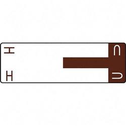 Smead Manufacturing Co. Smead AlphaZ NCC Color Coded Name Labels - 3.12 Width x 1.15 Length - Dark Brown