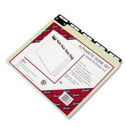 Smead Manufacturing Company A thru Z Pressboard File Guide, 1/5 Tab Cut, Letter, Gray SMD50576