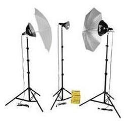 Smith-Victor KT750U 3-Light 750-Watt Thrifty Photoflood Kit with Umbre