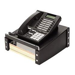IDEASTREAM CONSUMER PRODUCTS Snap-N-Store Telephone Stand with Storage, 11w x 11d x 5h, Black (IDESNS01613)
