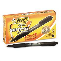 Benchmark Graphics Soft Feel Retractable Pen, Fine Point, Black Ink (BICSCSF11BLK)