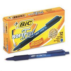 Benchmark Graphics Soft Feel Retractable Pen, Fine Point, Blue Ink (BICSCSF11BLU)