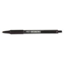 Bic Corporation Soft Feel® Retractable Ballpoint Pen, Medium, Nonrefillable, Black Ink (BICSCSM11BK)