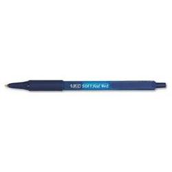 Bic Corporation Soft Feel® Retractable Ballpoint Pen, Medium, Nonrefillable, Blue Ink (BICSCSM11BE)