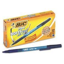 Bic Corporation Soft Feel® Stick Ball Pen, Fine Point, Blue Barrel, Blue Ink (BICSGSF11BE)