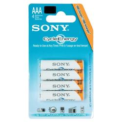 Sony Batteries Sony Cycle Energy Nickel Metal Hydride General Purpose Battery - Nickel-Metal Hydride (NiMH) - 1.2V DC - General Purpose Battery (NH-AAAB4K)