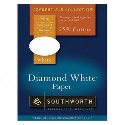 Southworth Company Southworth Diamond White Paper - Letter - 8.5 x 11 - 20lb - Wove - 500 x Sheet