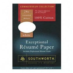 Southworth Company Southworth Exceptional Resume Paper - Letter - 8.5 x 11 - 24lb - Wove - 100 x Sheet (R14CF)