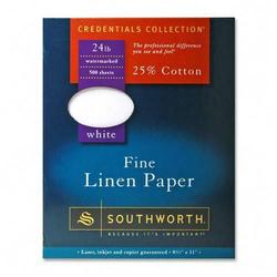 Southworth Company Southworth Fine Linen Multipurpose Paper - Letter - 8.5 x 11 - 24lb - Linen - 500 x Sheet (554C)